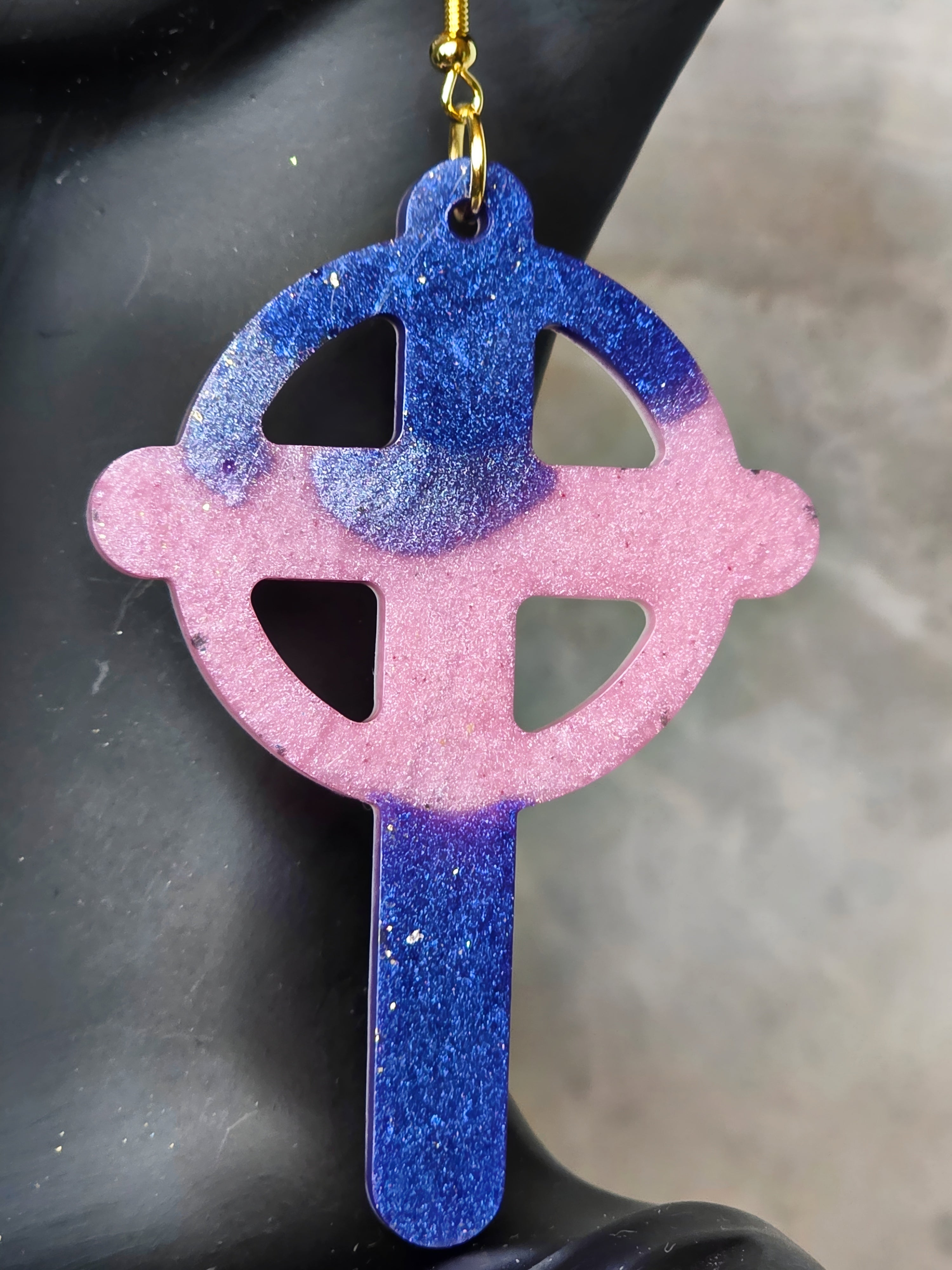 Infinity Cross Resin Earrings