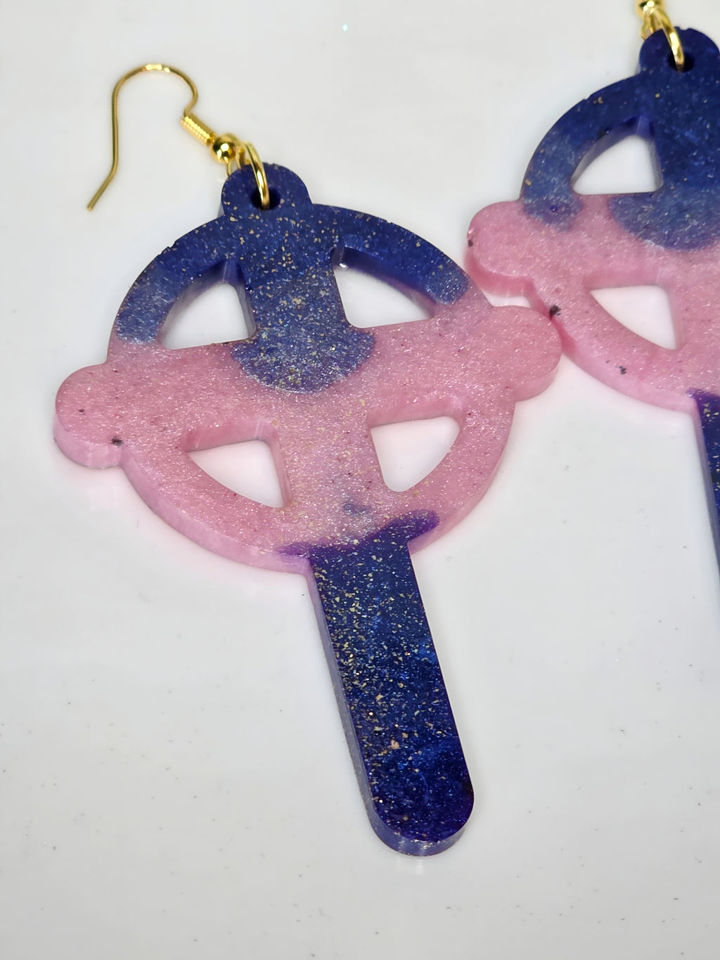 Infinity Cross Resin Earrings