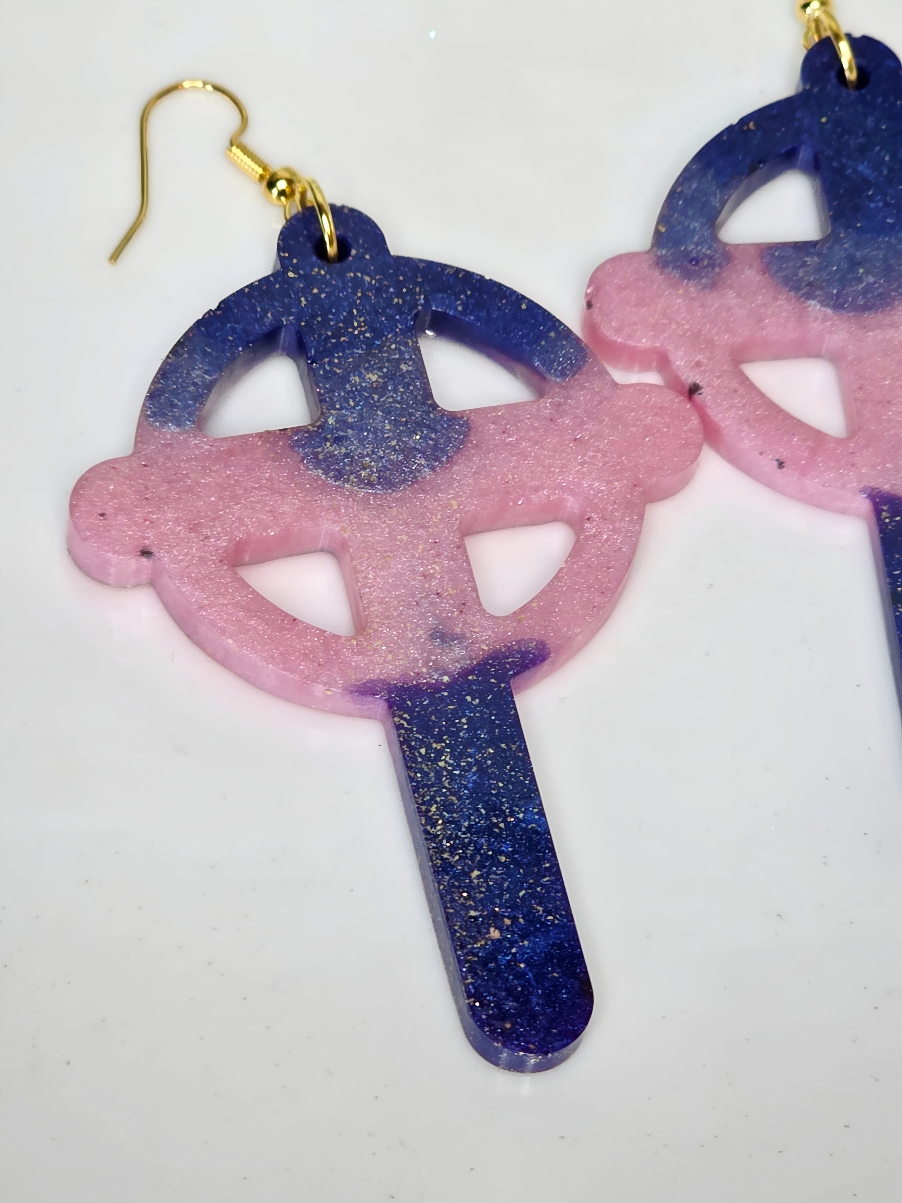 Infinity Cross Resin Earrings