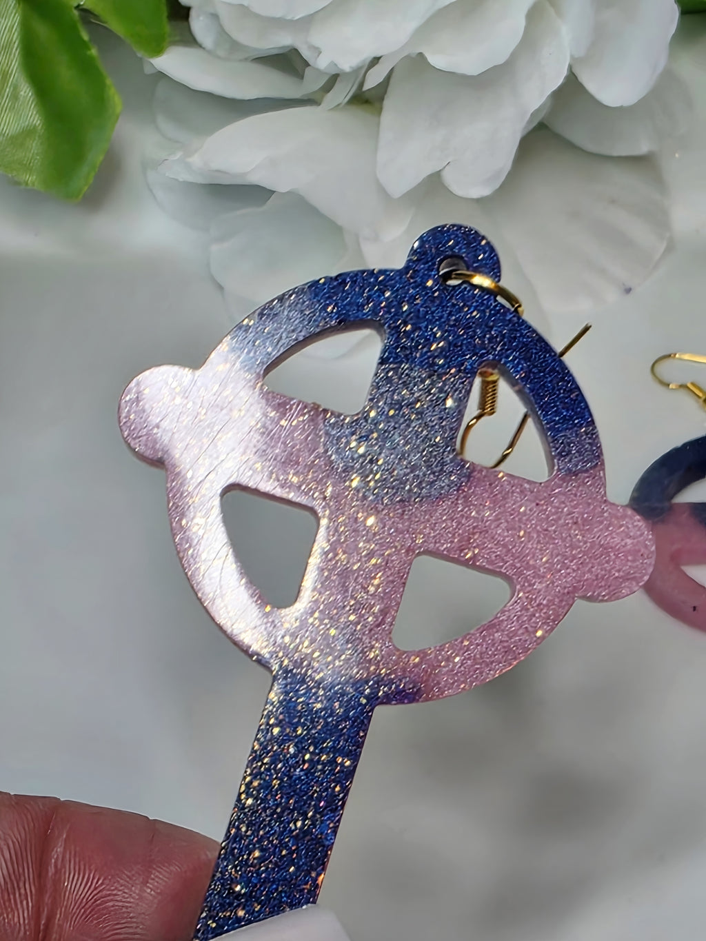 Infinity Cross Resin Earrings
