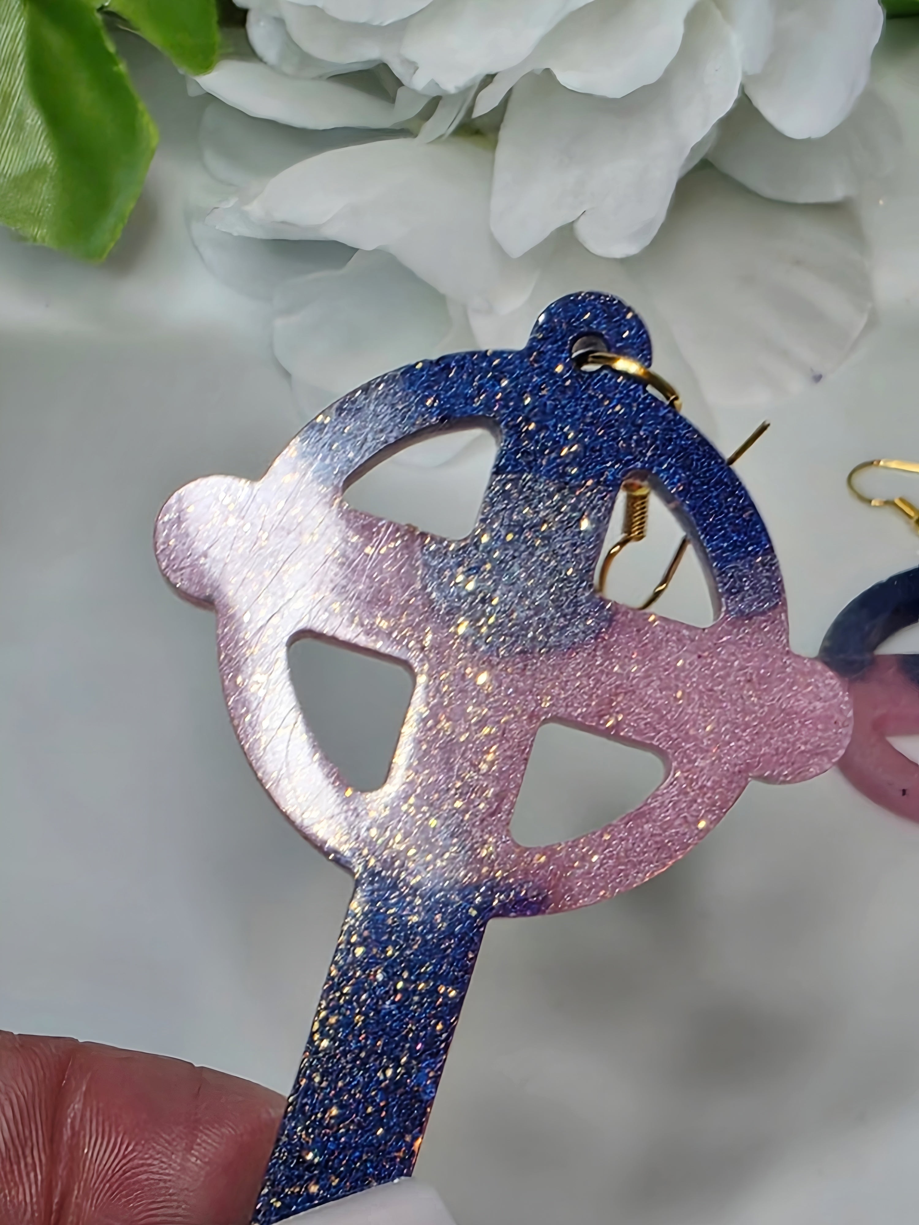 Infinity Cross Resin Earrings
