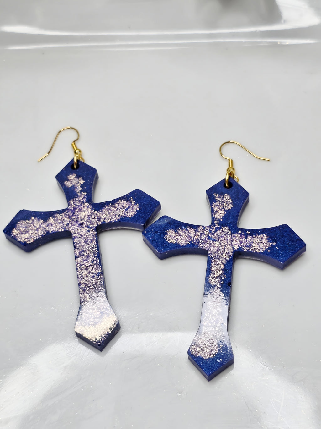 Cross Within a Cross Resin Earrings