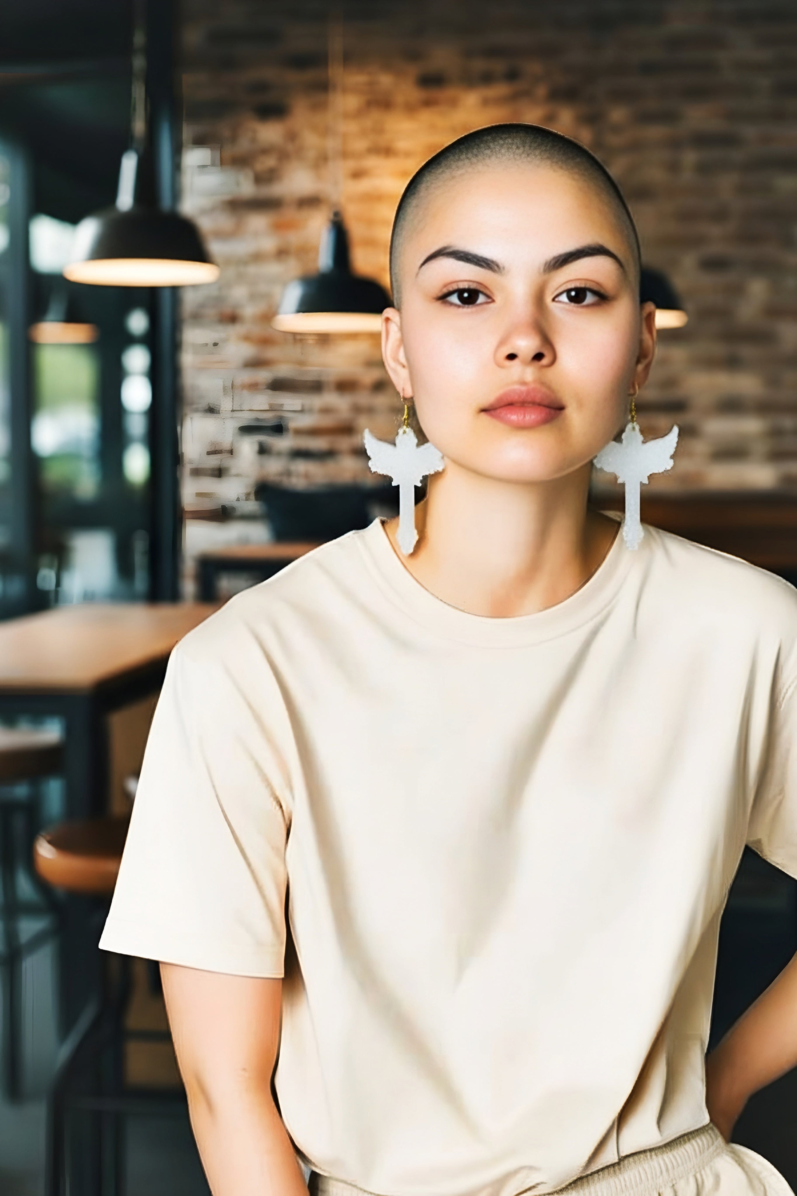 Angel Wing Cross Resin Earrings (Custom Only)
