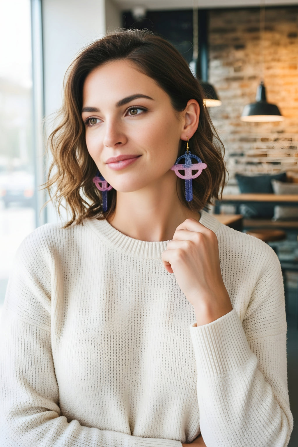 Infinity Cross Resin Earrings