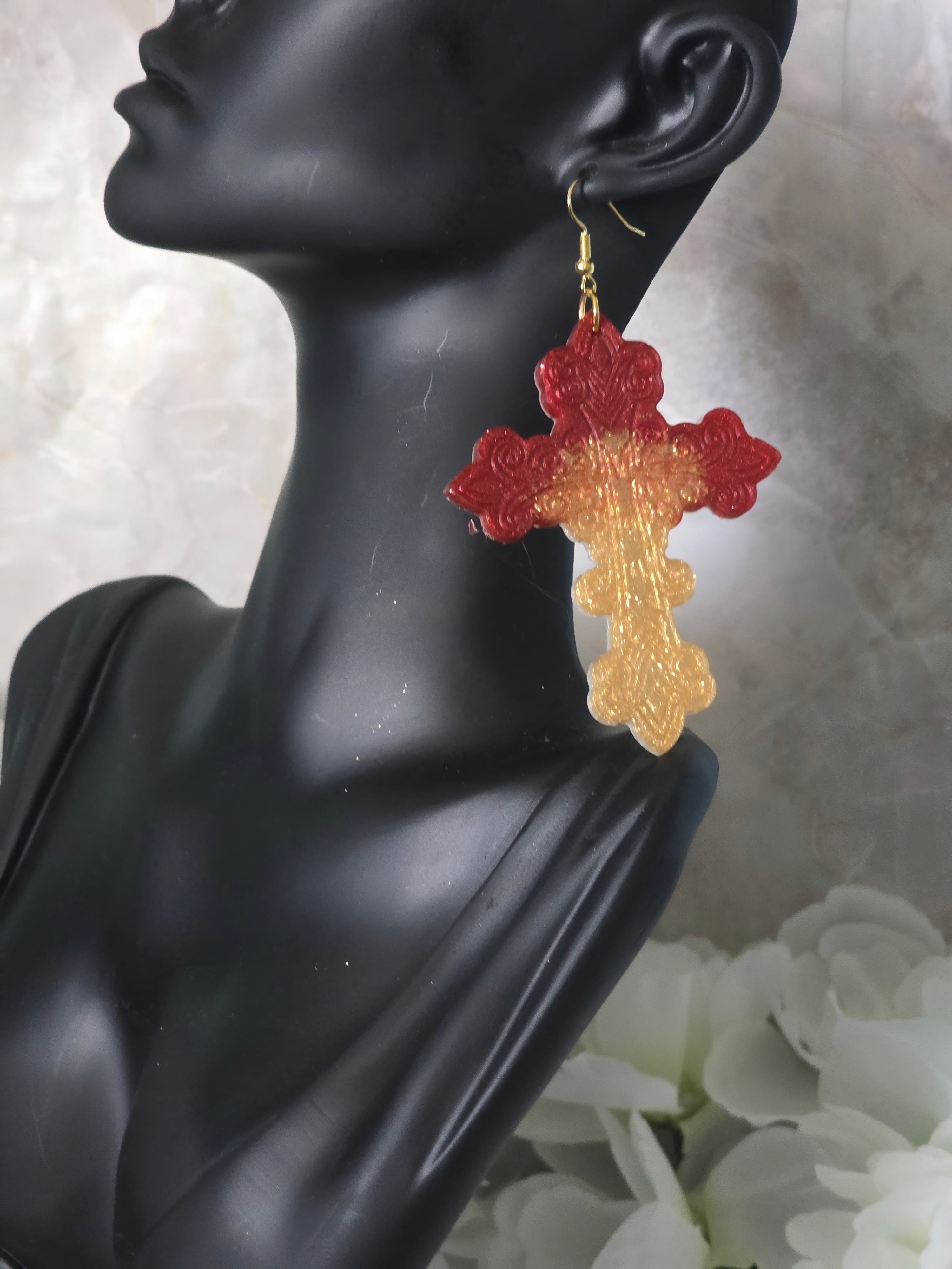 Abstract Color Block Resin Earrings