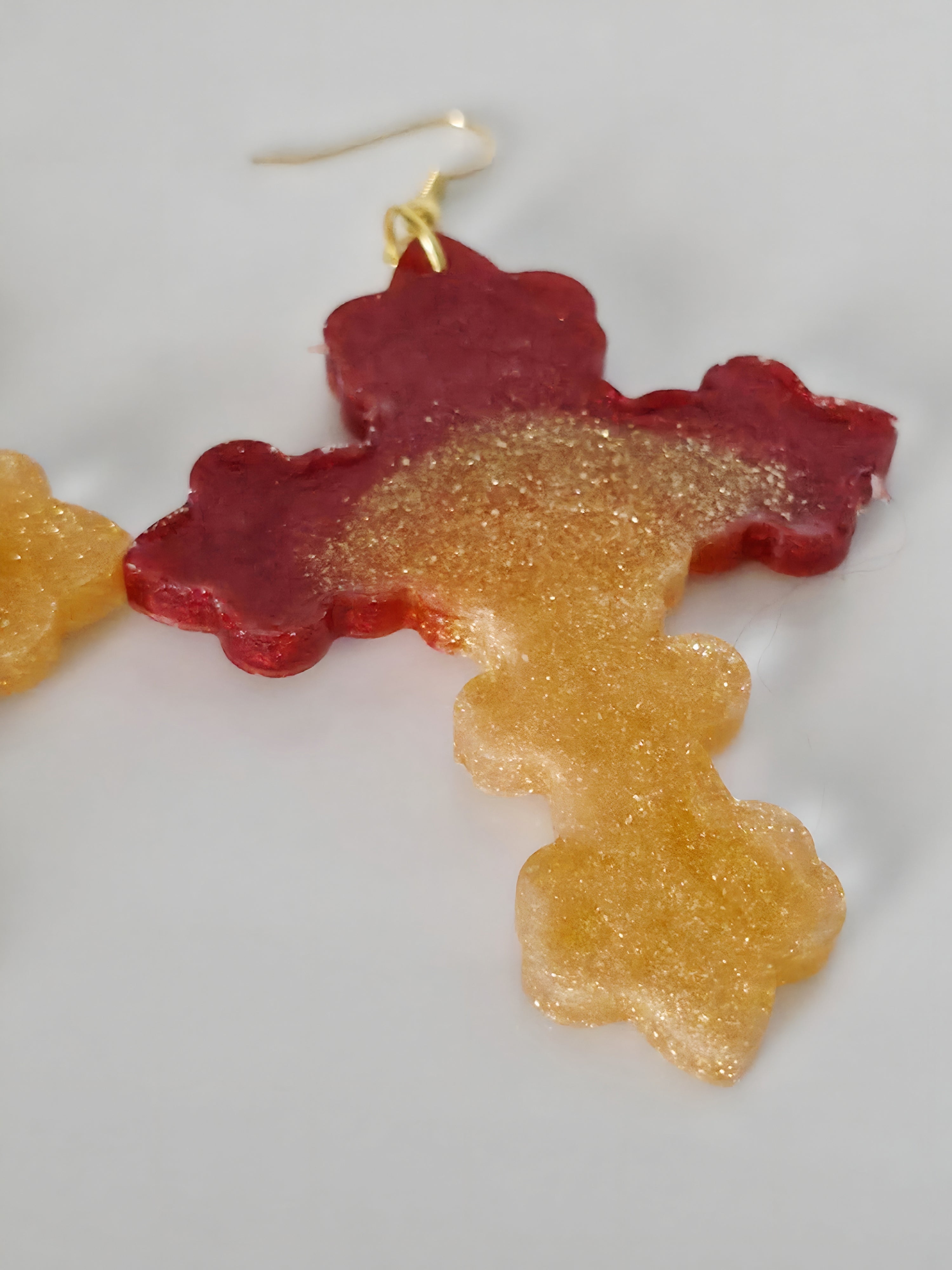 Abstract Color Block Resin Earrings