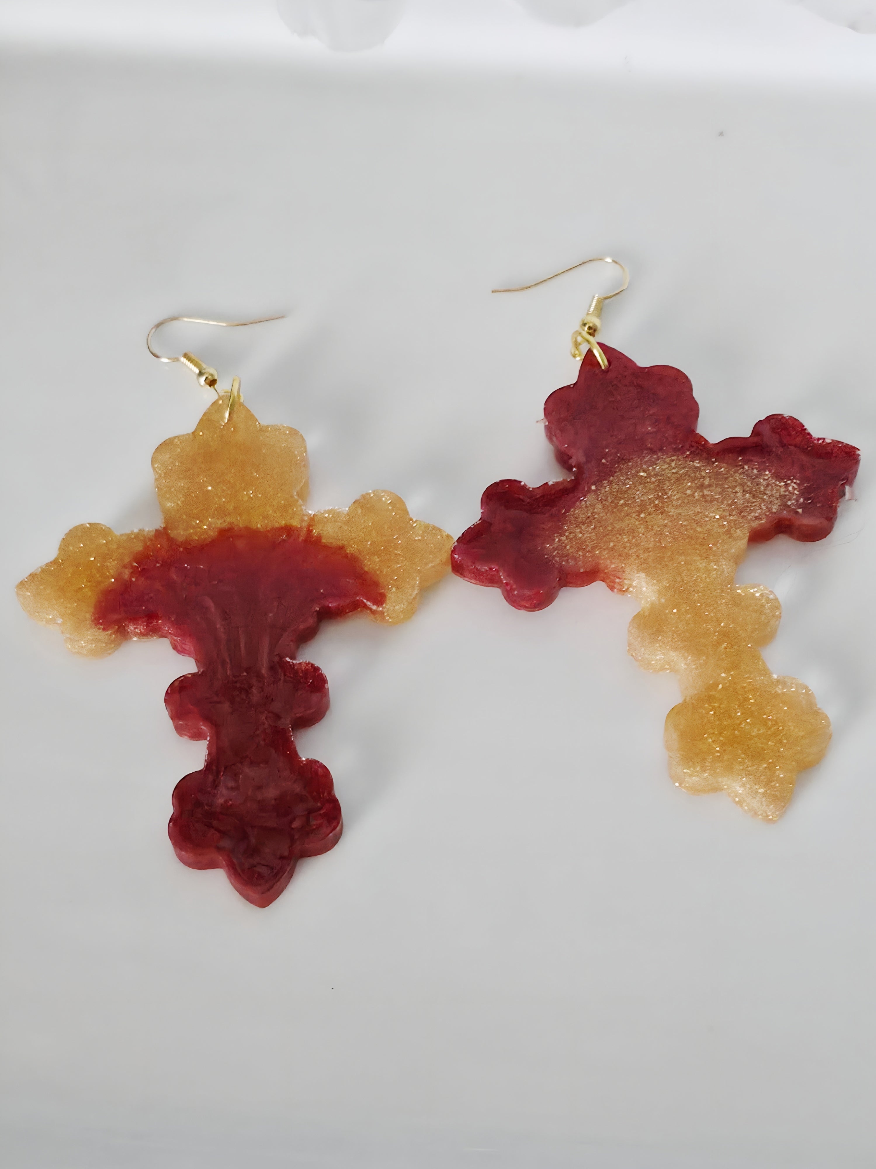 Abstract Color Block Resin Earrings