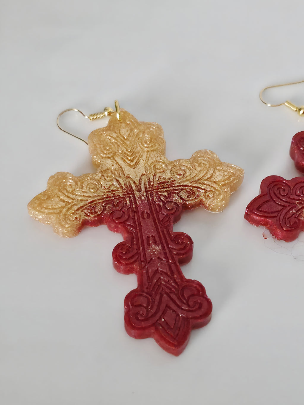 Abstract Color Block Resin Earrings