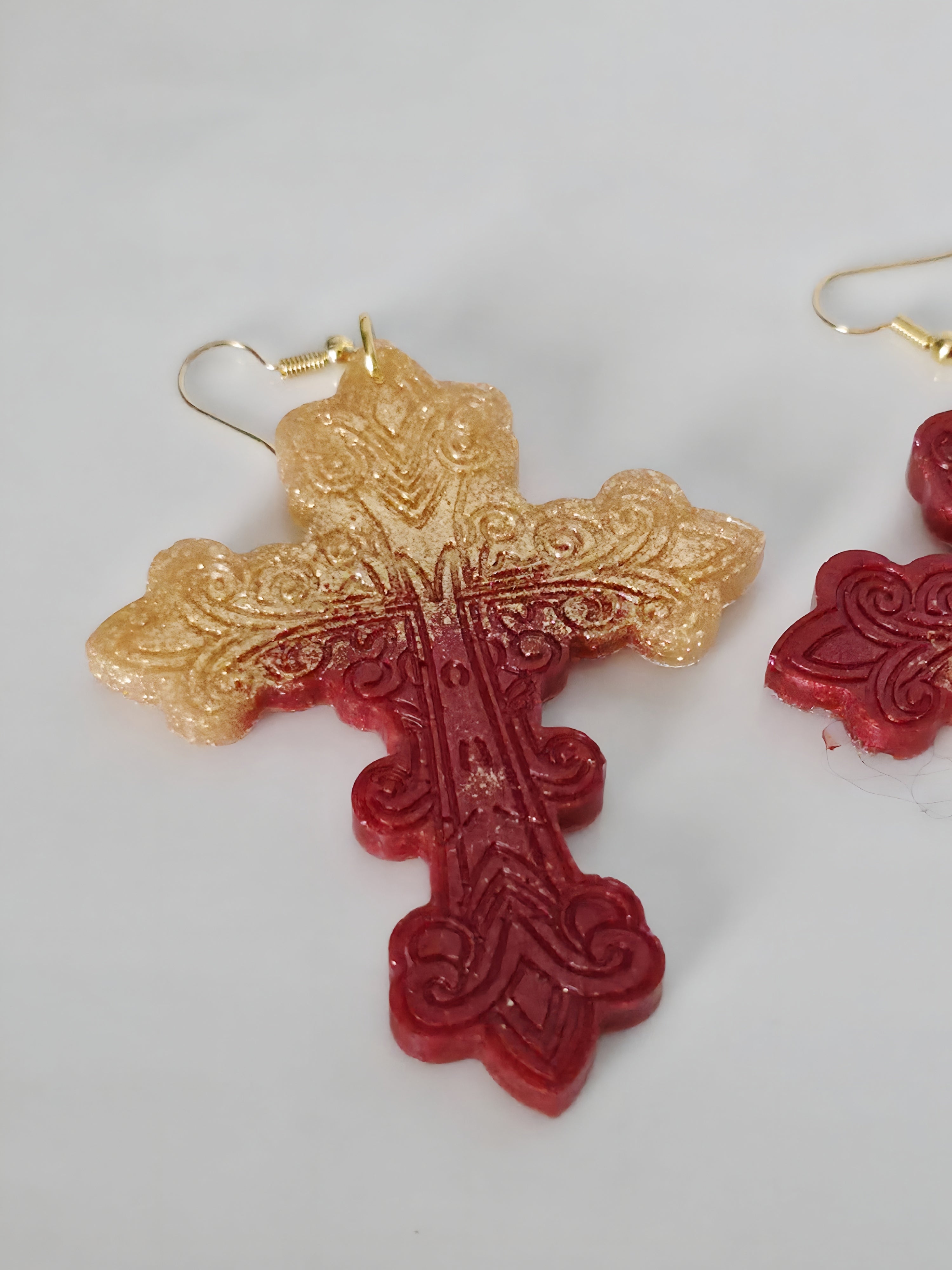 Abstract Color Block Resin Earrings