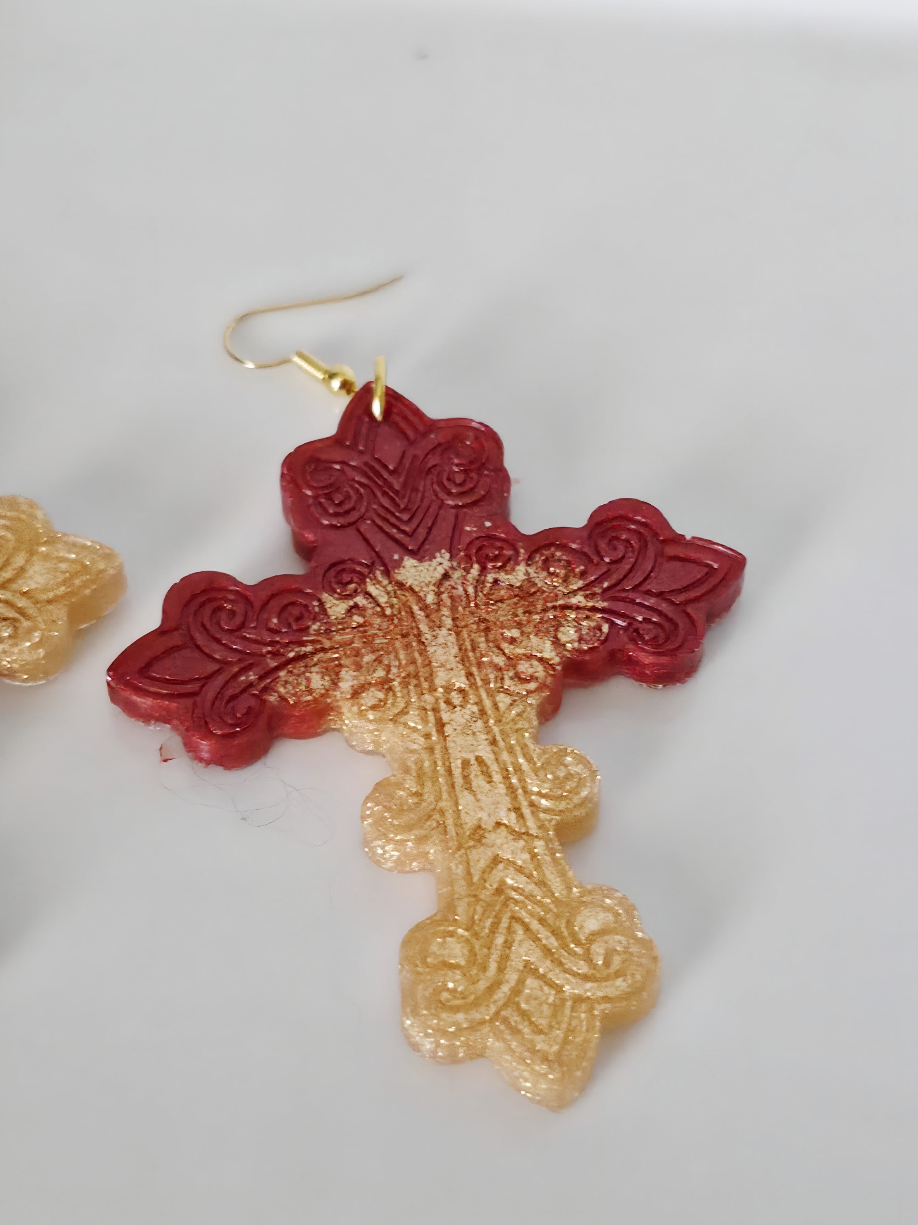 Abstract Color Block Resin Earrings