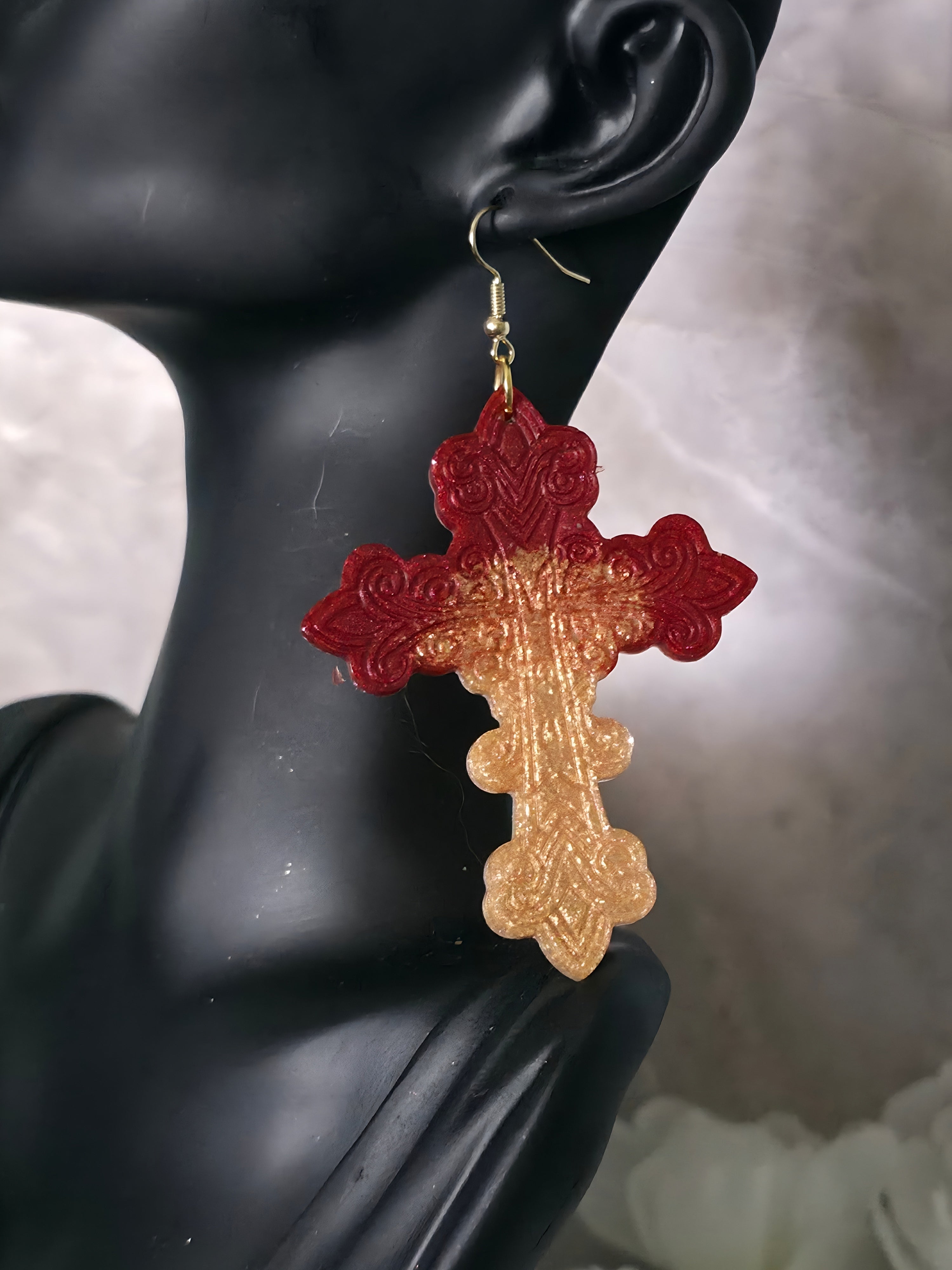 Abstract Color Block Resin Earrings