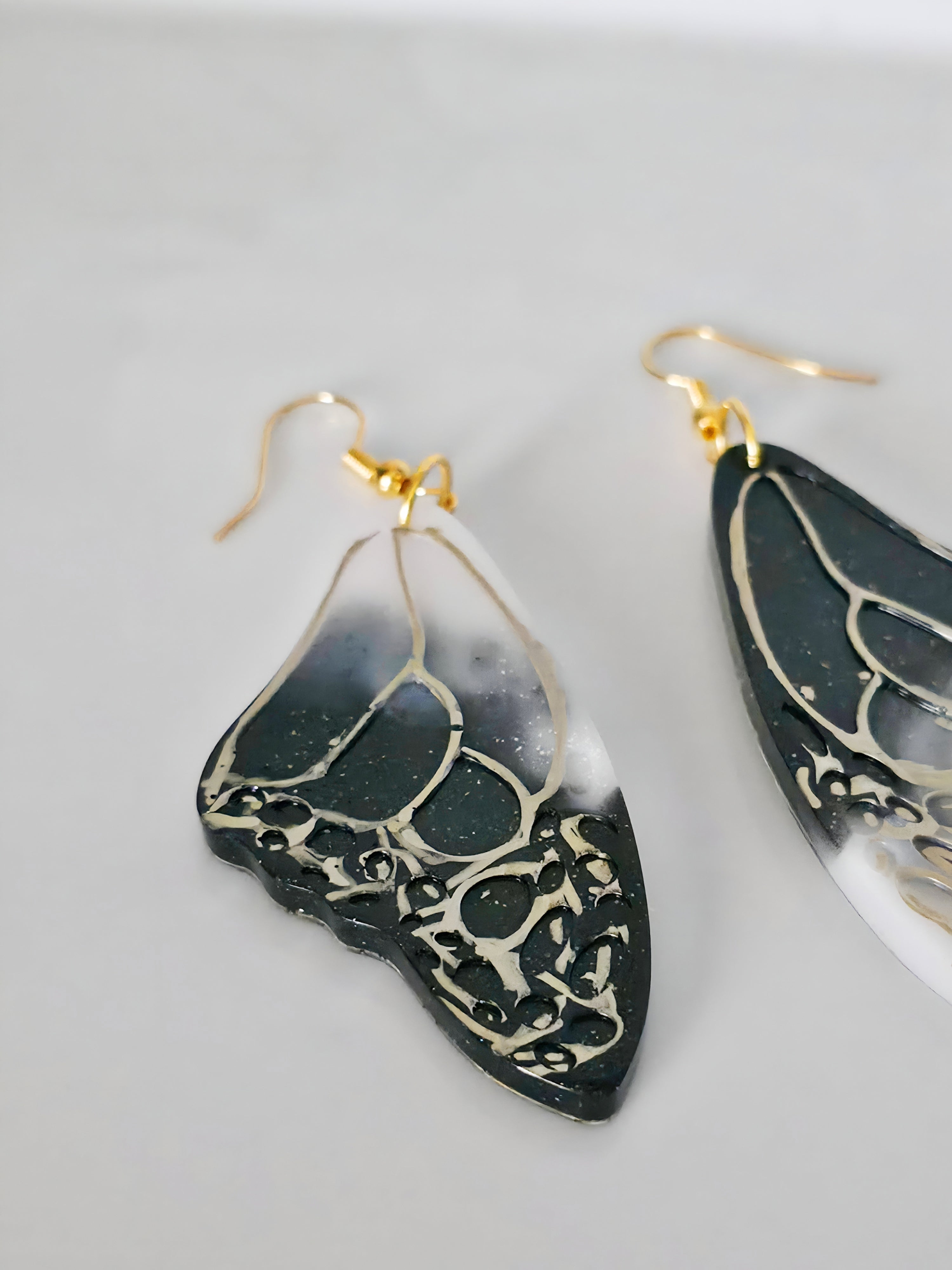 Metamorphosis Resin Butterfly Wing Earrings