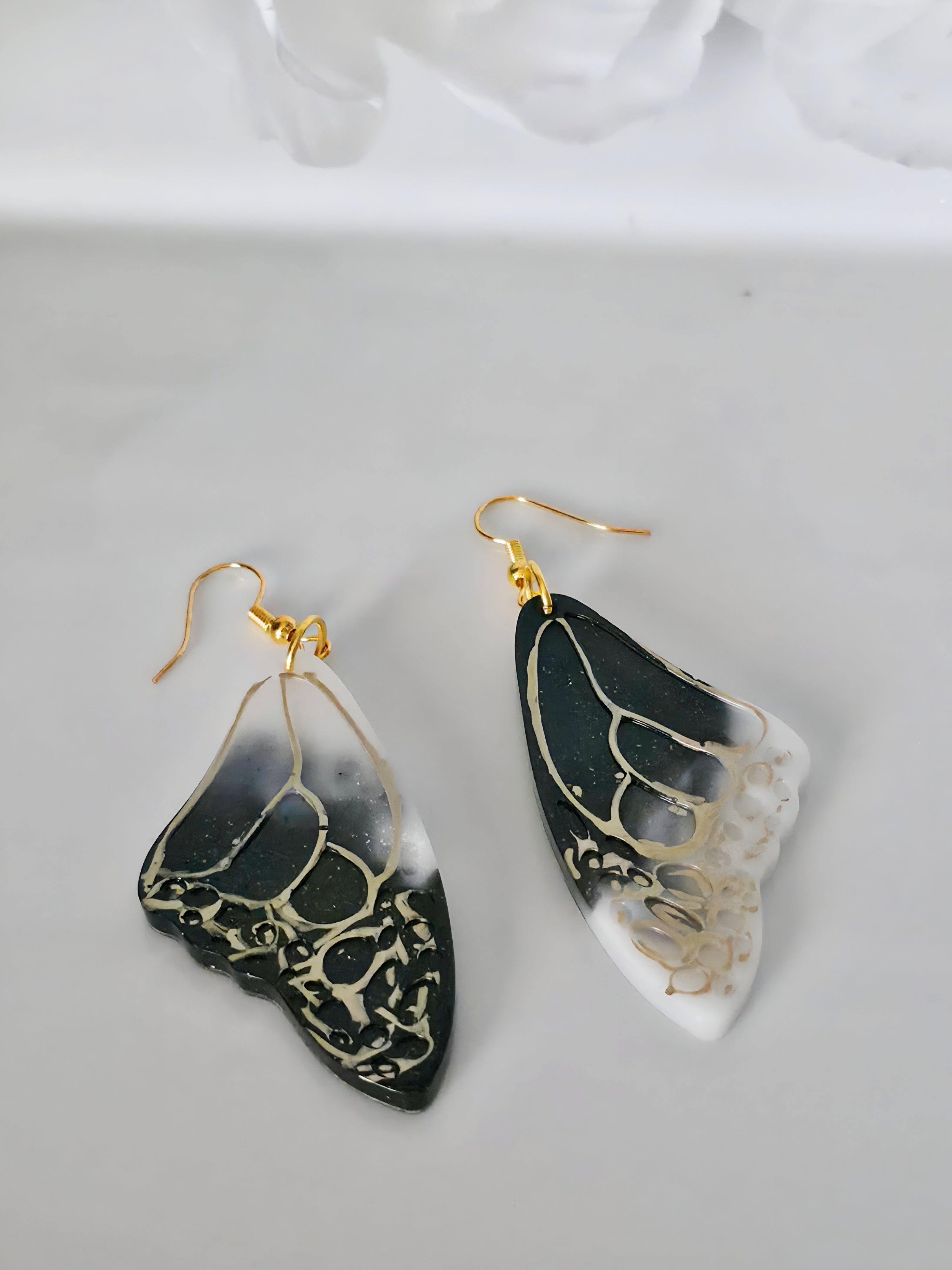 Metamorphosis Resin Butterfly Wing Earrings