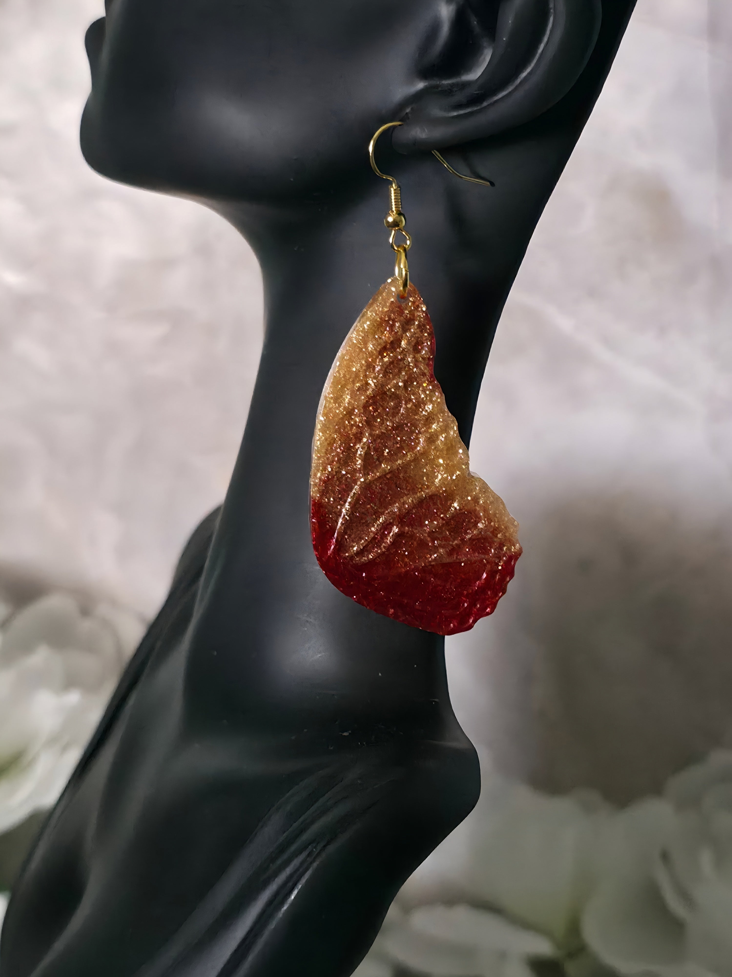 Refined in Fire Butterfly Wing Earrings