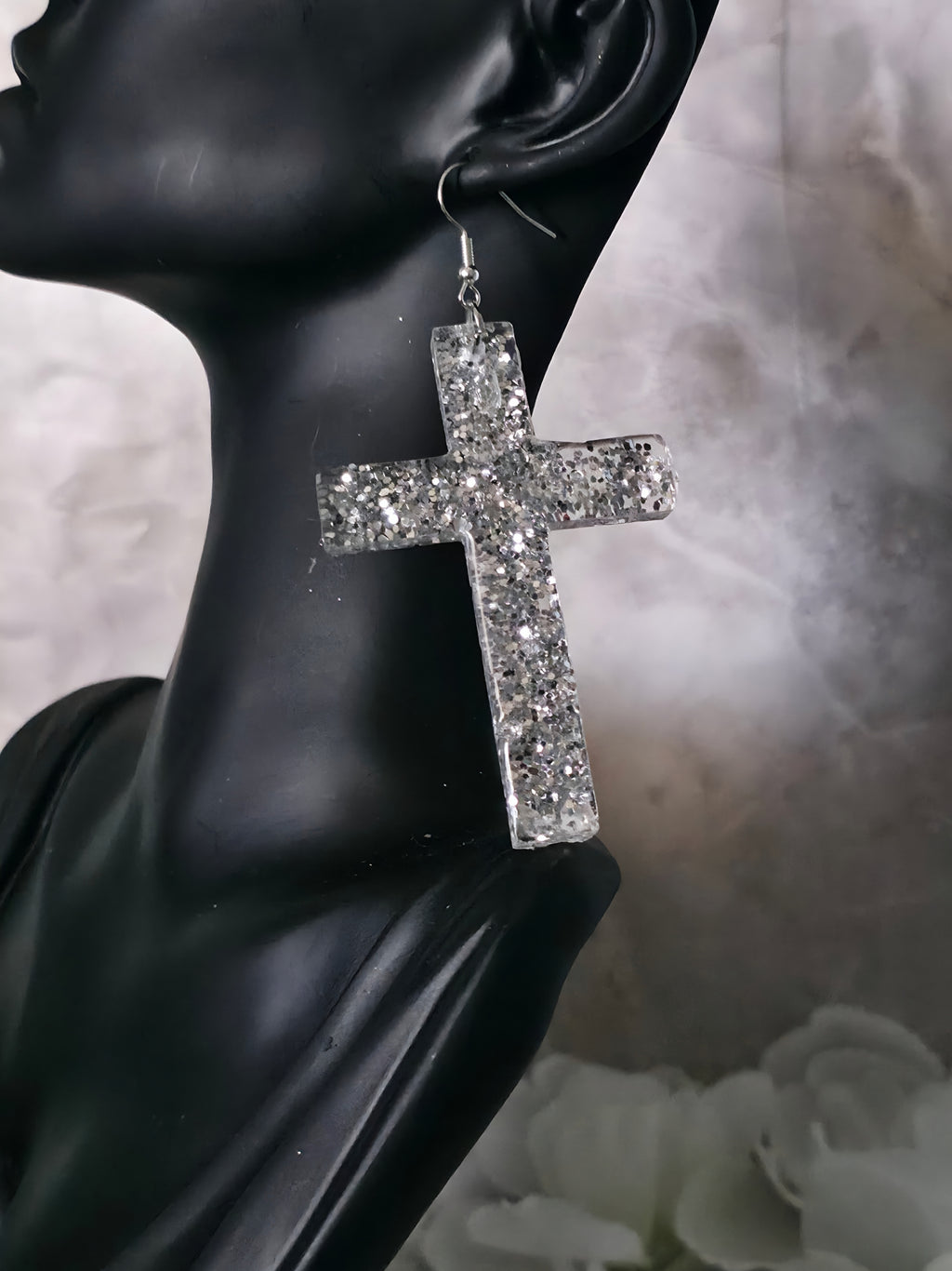Radiant Redemption Cross Earrings
