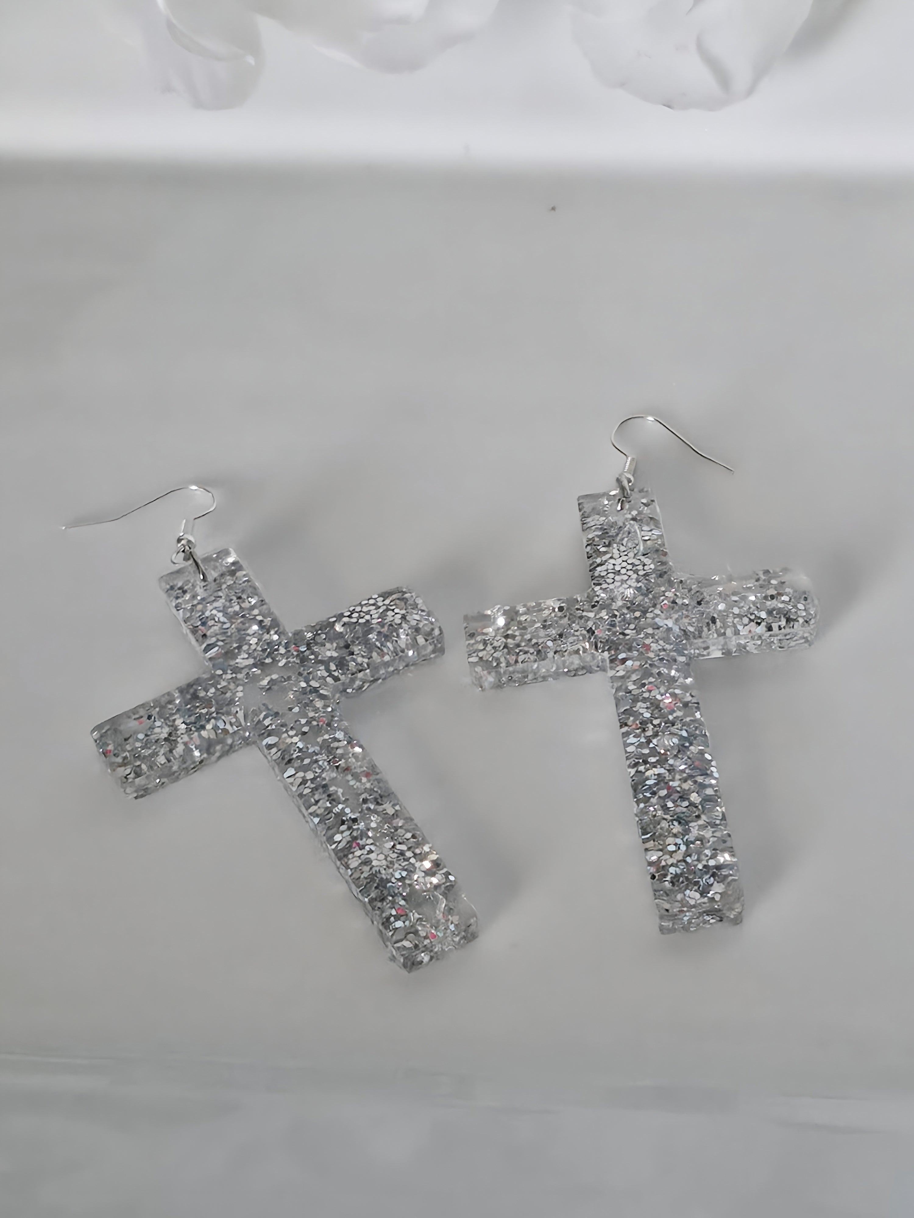 Radiant Redemption Cross Earrings