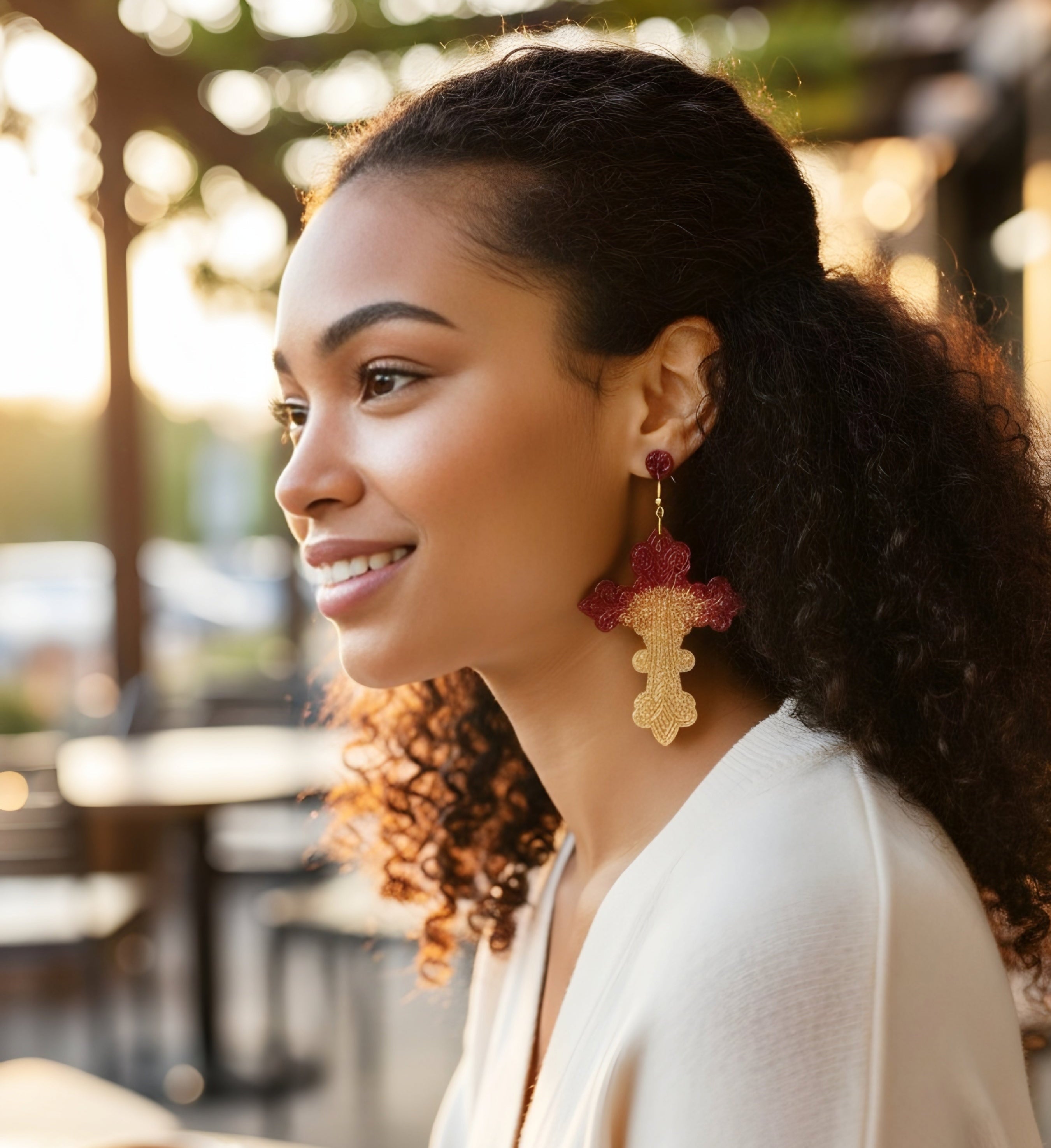 Abstract Color Block Resin Earrings